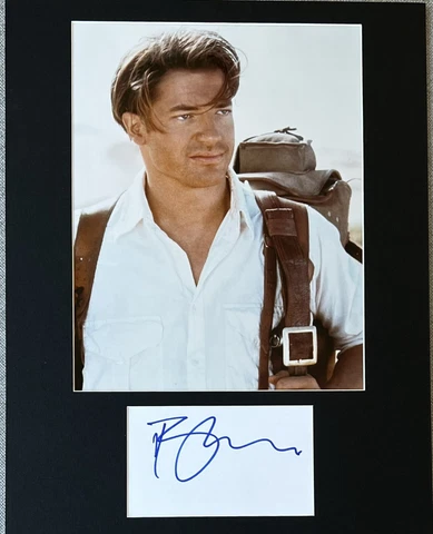Brendan Fraser Signed In Person 11x14 Matted Autograph & Photo - Authentic Cover