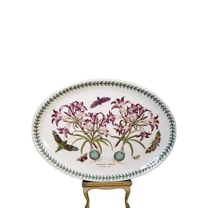 Portmeirion The Botanic Garden•14" Oval Platter• Amaryllis Reginae Mexican Lily - Picture 1 of 9
