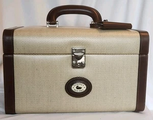 Valigia treno grande rigida vintage Dooney & Bourke Italia + inserto + chiave - Foto 1 di 14
