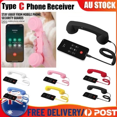 Retro Radiation Proof Telephone Handset Phone Receiver for TYPE-C Mobile Phone - image 1 of 4