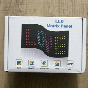 Letreros de luz LED inteligentes para automóvil 12,5'x 4'' panel matricial Bluetooth control de aplicaciones hágalo usted mismo ☼ - Imagen 1 de 4