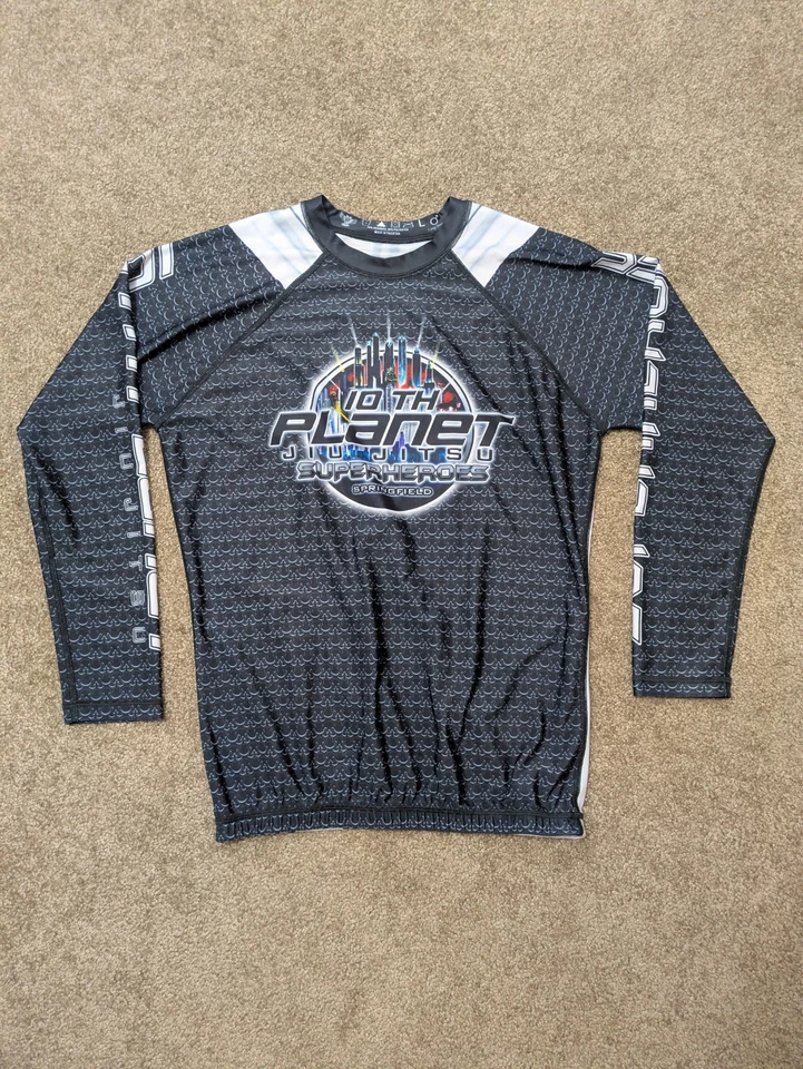 10th Planet Jiu Jitsu Rash Guard Mens Large Springfield Long Sleeve - Image 1 of 4