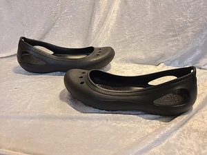 Crocs Kadee Ballet Planos Mujer 10 Zapatos Negros Sin Cordones Cómodos Eslinga Trasera - Imagen 1 de 14