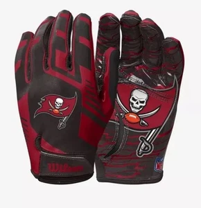 Tampa Bay Buccaneers NFL Stretch Fit Receiver Football Gloves - Picture 1 of 2