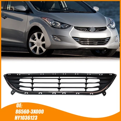 Parrilla inferior delantera parachoques barra frontal parrilla para Hyundai Elantra 2011-2013 HY1036123 Foto 1 de 4