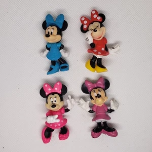 4 Disney MINNIE MOUSE Cake TOPPER Toys Mickey Mouse & Friends PVC Collectibles - Picture 1 of 8