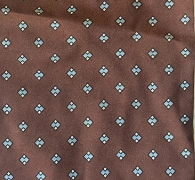 Brown Gray Foulard Half Ascot Cravat Italy - Image 1 of 4