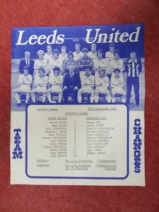 LEEDS UNITED V SHEFFIELD WEDS | 1980/1981 | RESERVAS | 17 SEP 1980 | UK FREEPOST - Imagen 1 de 2