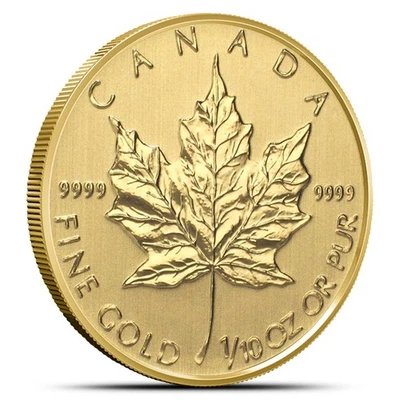2014 1/10 oz Canadian Gold Maple Leaf Coin (BU) - Image 1 of 2
