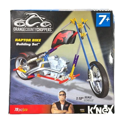 Orange County Choppers Raptor Bike K'NEX 78 Piece Set Motorbike New Open Box - Image 1 of 4