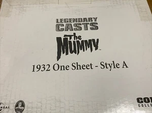 Póster escultura de película Legendary Casts The Mummy edición limitada 3D 1932 de una hoja - Imagen 1 de 4