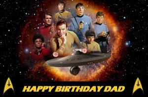 Star Trek Edible Cake Topper Decoration - Picture 1 of 1