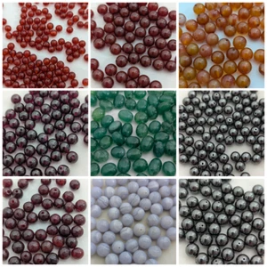 Gemstone Beads, Agate, Hematite, Garnet, Emerald, 9 Choice, Loose - Picture 1 of 19