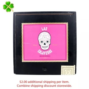 Caja de cigarros de madera vacía Las Calaveras 2024 LC48 6,75" x 6,75" x 2,75" - Imagen 1 de 12