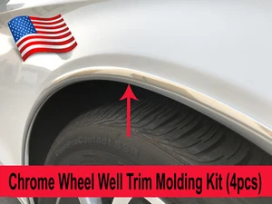2002-2018 Mercedes Model 4pc Chrome Wheel Well Fender Trim Molding Kit/5YR WRNTY - Picture 1 of 3