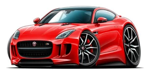 2015 Jaguar S Type Cartoon Car Art Wall Decal Graphic Sticker NEW FREE SHIPPING - Bild 1 von 12