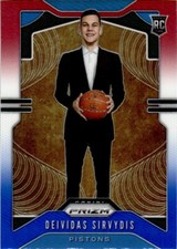 2019-20 Panini Prizm Basketball Card Deividas Sirvydis Rookie E Detroit Pistons