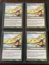 MTG, Glimpse of Nature,  Playset (x4), LP/GD, Champions of Kamigawa