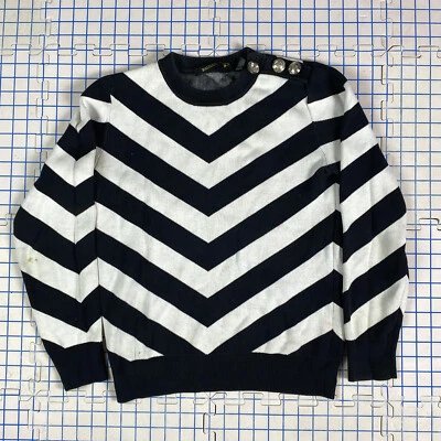 Mens Balmain x H&M Chevron Sweater Size Small HARD TO FIND - Image 1 of 4