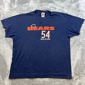 Chicago Bears Brian Urlacher #54 NFL Players T-Shirt Size XL Blue Y2K - Picture 1 of 7