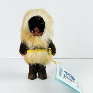 NUEVO Princess Cruise Line Muñeca Inuit Alaska Ojos Abiertos Etiquetas 7" - Imagen 1 de 11