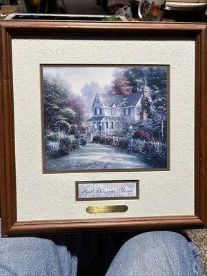 THOMAS KINKADE - God Bless Our Home Victorian Garden II 14” X 14” impresión de acento Foto 1 de 4