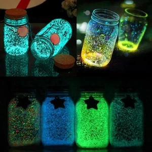 1000pcs Luminous Sand Glow In Dark Pebbles Stone Home Garden Outdoor Path decor - Picture 1 of 13