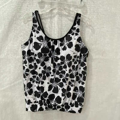 Women's Tankini Set Swimwear Swimsuit Costume XL/XXL Black Floral Top & Bottom - Image 1 of 4