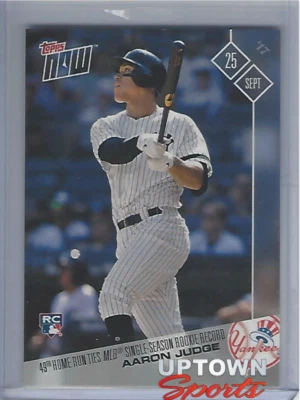 2017 Topps Now #653-Aaron Judge-49th HRs Ties MLB Single -Season Rookie Record - Image 1 of 2