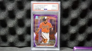 SAMUEL BASALLO 2023 BOWMAN DRAFT PSA 10 PURPLE REFRACTOR /250 #BDC-179 Orioles - Picture 1 of 6