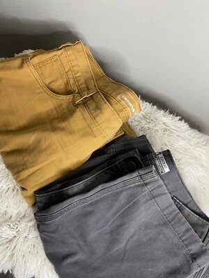 2 pares de pantalones de mezclilla Carhartt calce relajado talla 40x32 gris caqui ropa de trabajo informal pantalones Foto 1 de 4