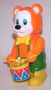 1980 Barry The Bear Drummer 8" Wind-Up Toy by Humy Enterprises - Works! - RARE - Picture 1 of 7