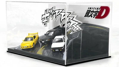 Трехмерная парковка лот товаров 1:64 Initial D Curve модель сцены для автомобиля 4 шт. 1/64 - Изображение 1 из 4