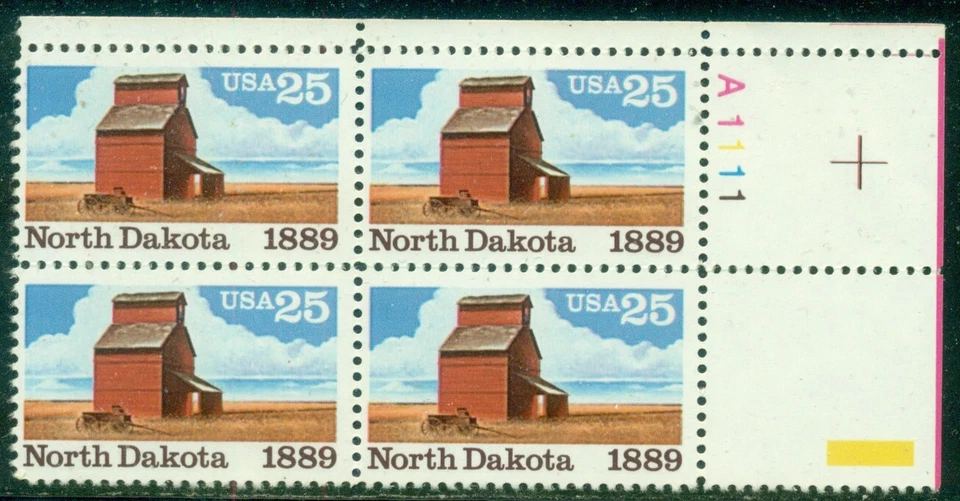 SCOTT # 2403 PLATE BLOCK, NORTH DAKOTA, MINT, OG, NH, GREAT PRICE! - Image 1 of 1