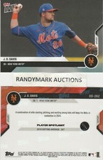 J. D. Davis NEW YORK METS 2020 TOPPS NOW ROAD TO OPENING DAY OD-262 SP 647