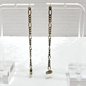 All Saints Stylish Earrings Silver Tone 3" Dangle Chain Minimalist Modern Pierce - Picture 1 of 6