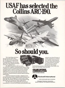 Pubblicità stampa Rockwell Collins Defense Communications B-1 F-15 C-130 1986 - Foto 1 di 5