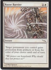 4X RAZOR BARRIER WHITE MIRRODIN MTG MAGIC NM X4 (yourdeckbuilder)