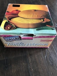 Vtg Boston Warehouse Terra Cotta “Salsa” Tortilla Warmer Serving Container VGUC - Picture 1 of 4