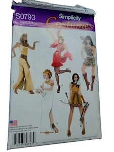 Patrón de Disfraz Simplicity 0793 1770 Cheetah Egyptian GoGo Años 20 Talla 12-20 - Imagen 1 de 10