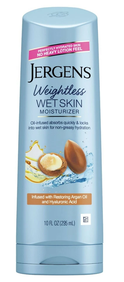 *NUEVO* Jergens Crema hidratante para piel húmeda con infusión de aceite de argán, loción hidratada de 10 onzas  Foto 1 de 1