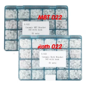 Dental Orthodontic Ceramic Bracket Braces MBT./Roth 0.022 3 4 5 Hooks SKYSEA D - Picture 1 of 9