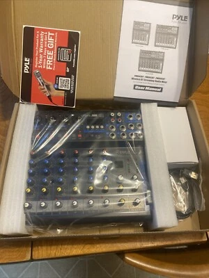Pyle Bluetooth  DJ Controller Audio Mixer Console System 8 Ch. Studio PMXU83BT - Image 1 of 3