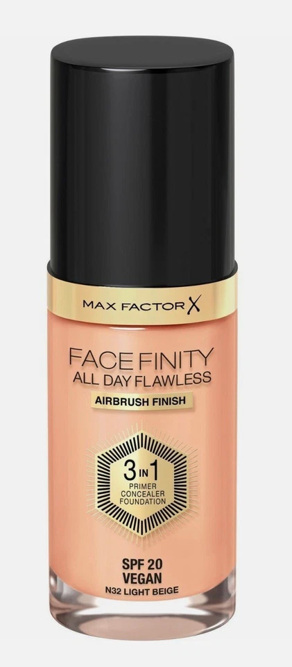 FACEFINITY ALL DAY FLAWLESS 3 IN 1 VEGAN FOUNDATION SHADE N32 LIGHT BEIGE - Image 1 of 1