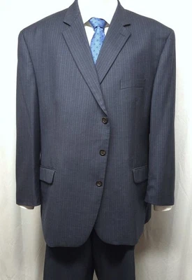 RALPH LAUREN Suit Navy Stripe 54R 3 button - Image 1 of 4