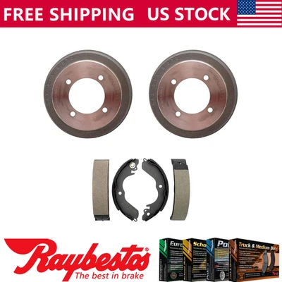 Rear Kit Brake Drums & Brake Shoes For 1992 Eagle Summit - Raybestos - Image 1 of 4