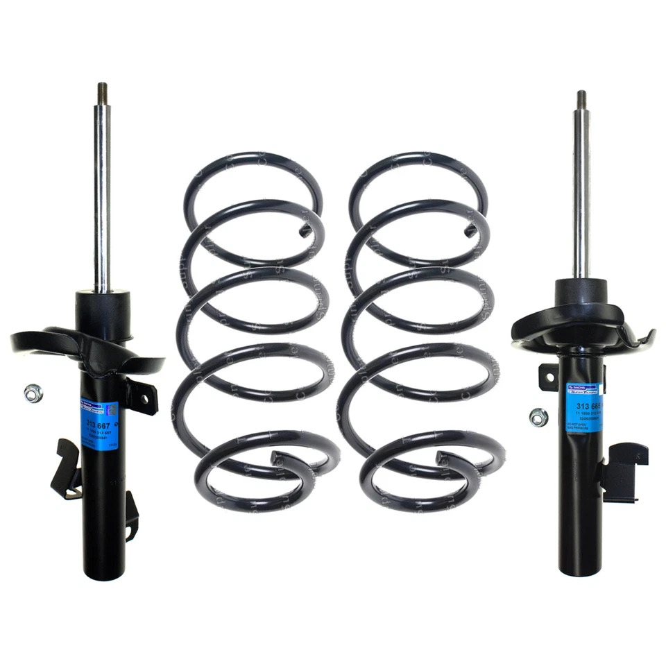 Sachs Front Suspension Struts & Lesjofors Coil Springs Kit for Volvo S40 V50 T5 - Image 1 of 1