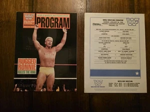 WWF  Program #173 with Match Card Ronnie Garvin Fresno, CA January 1990 - Picture 1 of 14