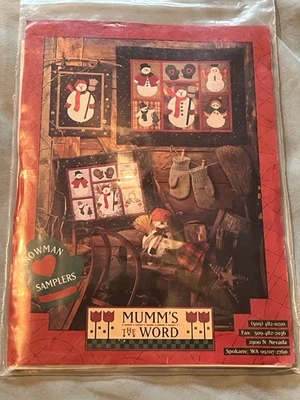 Christmas Mumm's The Word Snowman Samplers Pattern Penstitch Applique Quilting - Image 1 of 3