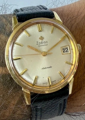Vintage Zodiac Glorious 723-917 Automático Cal. Chapado en oro 70-72 * video Foto 1 de 4